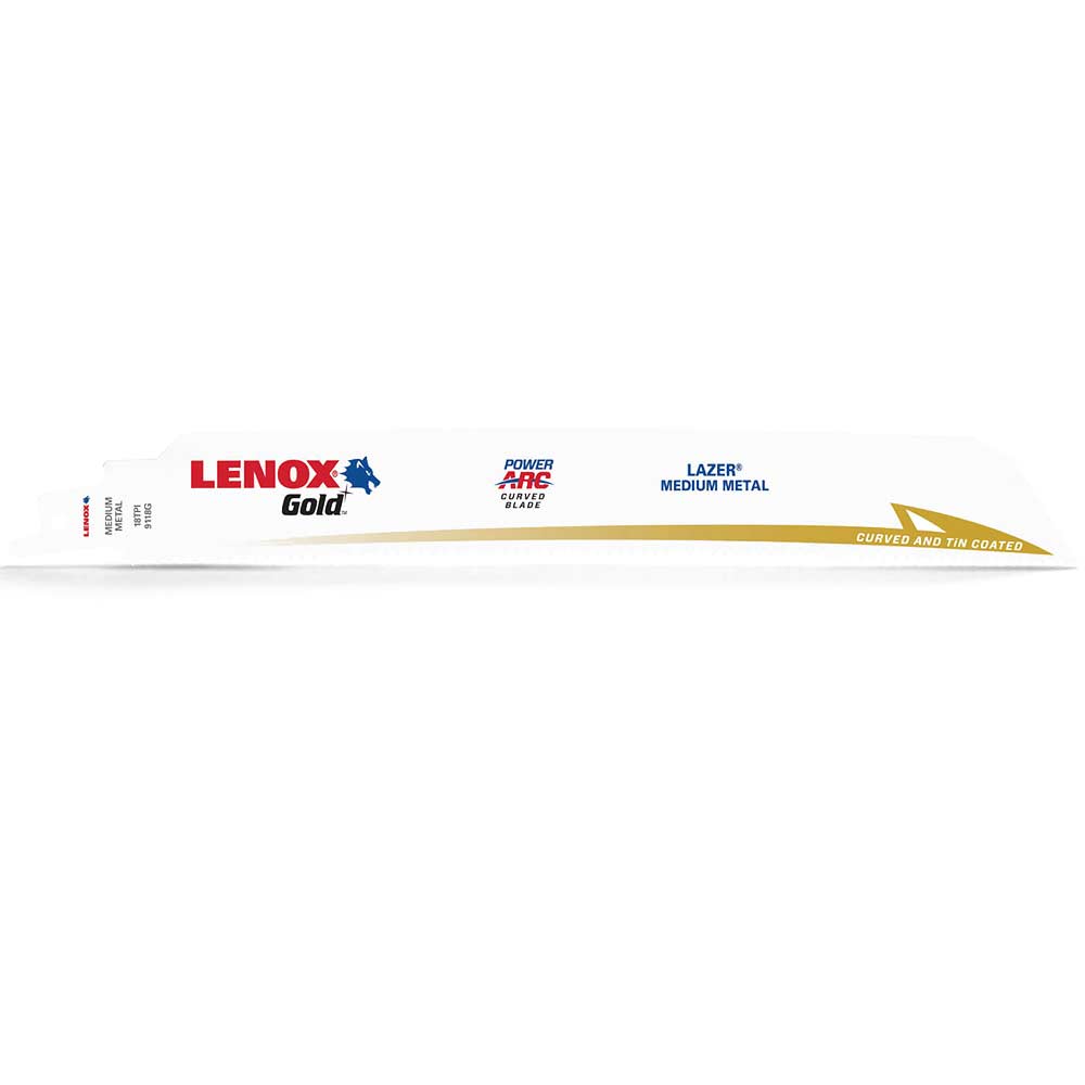 Photo of Lenox Gold Lazer 18tpi Medium Metal Cutting Reciprocating Saw Blades 229mm Pack Of 5