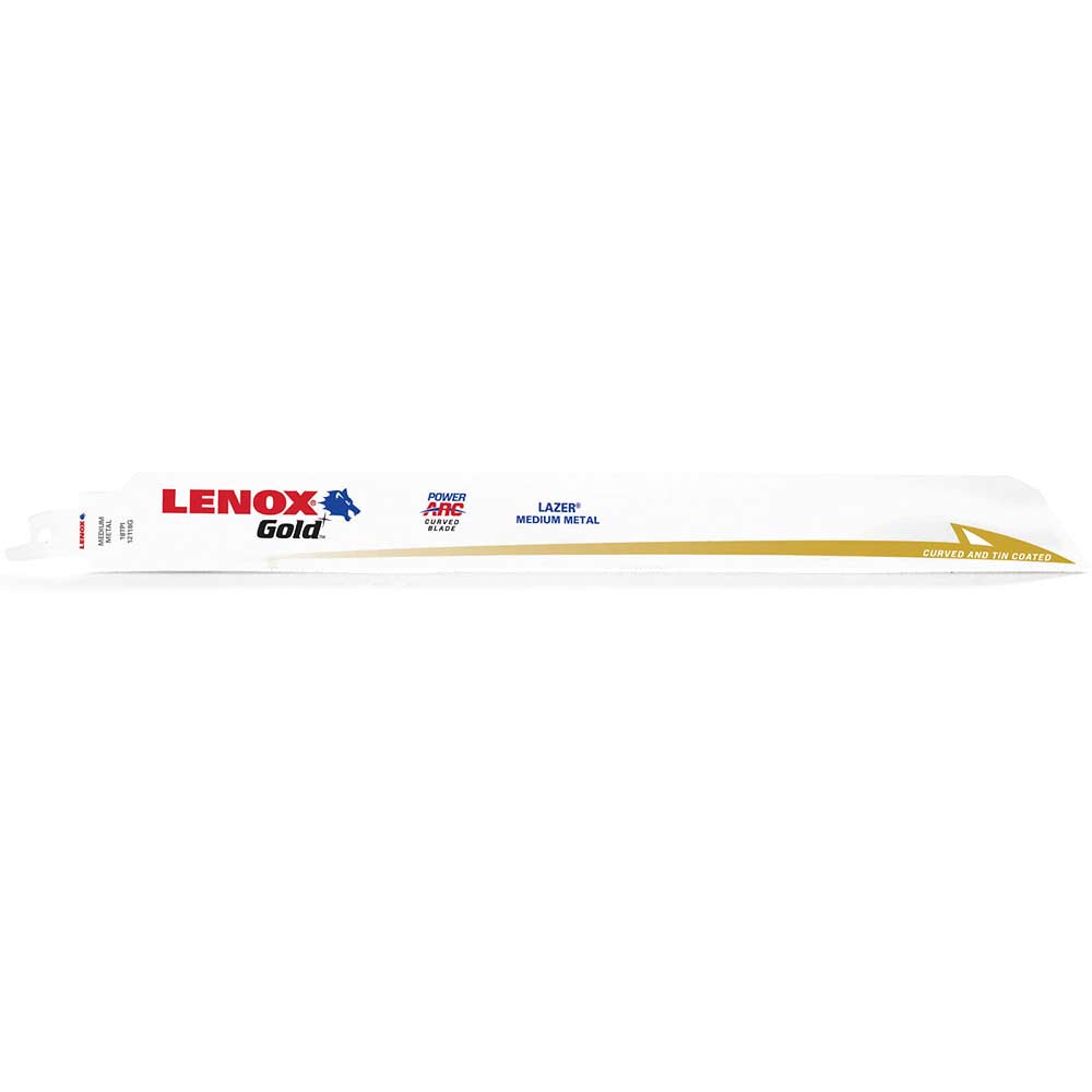 Photo of Lenox Gold Lazer 18tpi Medium Metal Cutting Reciprocating Saw Blades 305mm Pack Of 5
