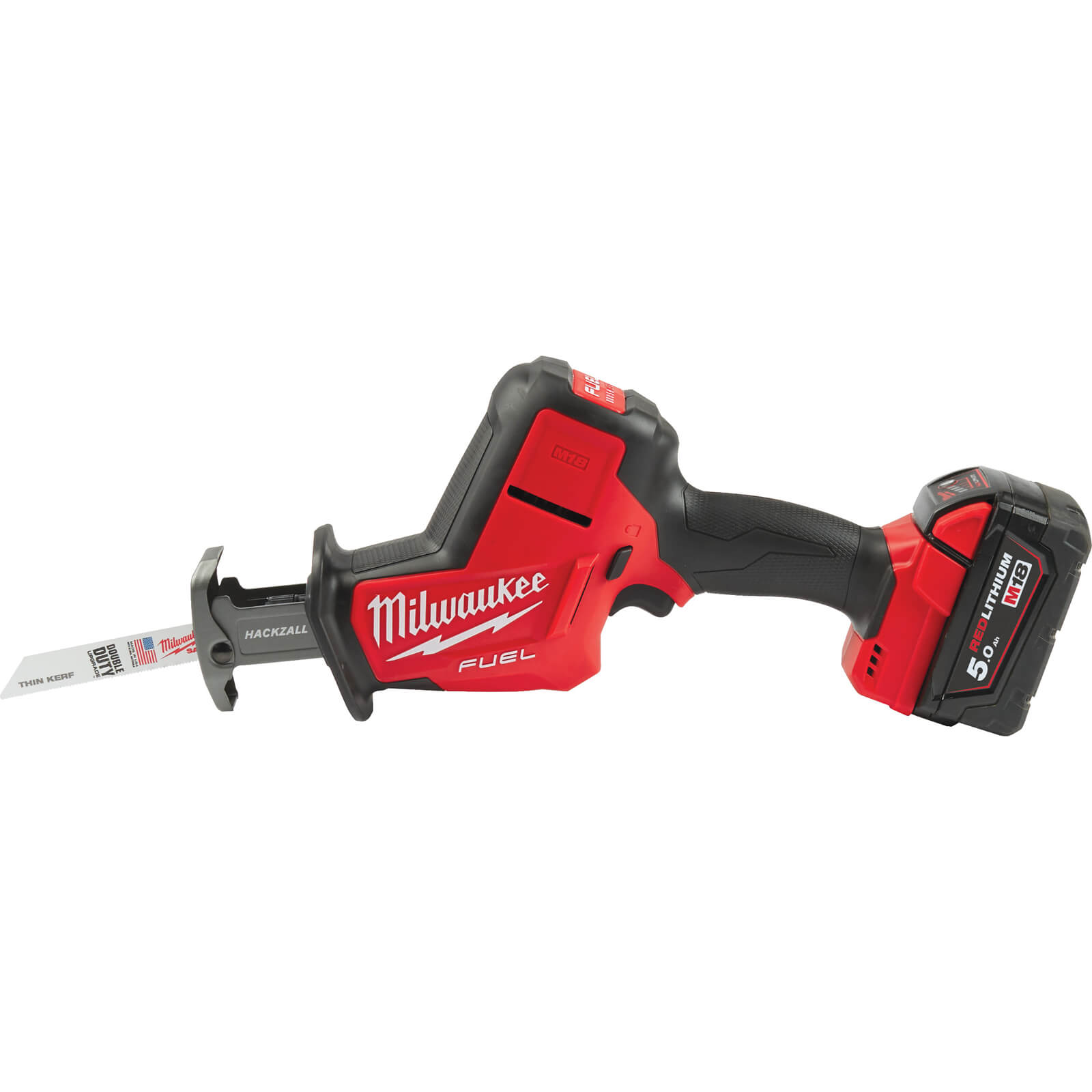 Milwaukee M18 FHZ Fuel 18v Cordless Brushless Reciprocating Saw 2 x 5ah Li-ion Charger Case