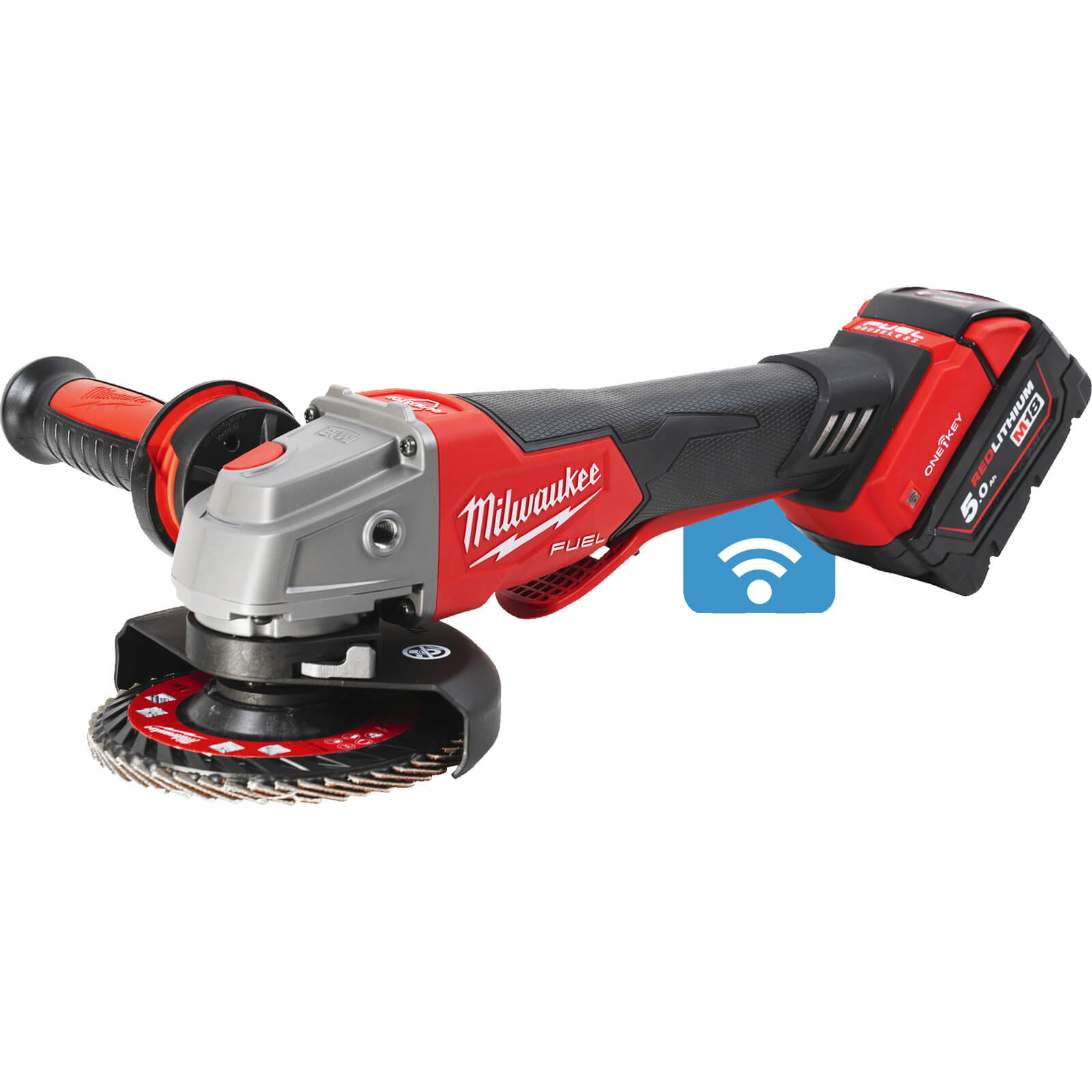 Milwaukee M18 ONEFSAG115XPDB Fuel 18v Cordless Brushless Angle Grinder 115mm 2 x 5.5ah Li-ion Charger Case
