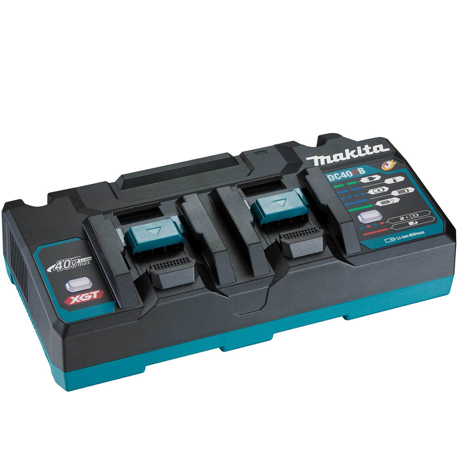 Photo of Makita Dc40rb Xgt 40v Max Twin Port Battery Fast Charger 240v