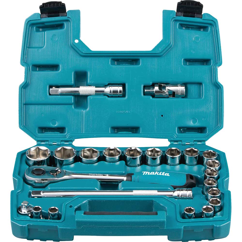 Makita 23 Piece 1/2" Ratchet and Socket Set Socket Sets