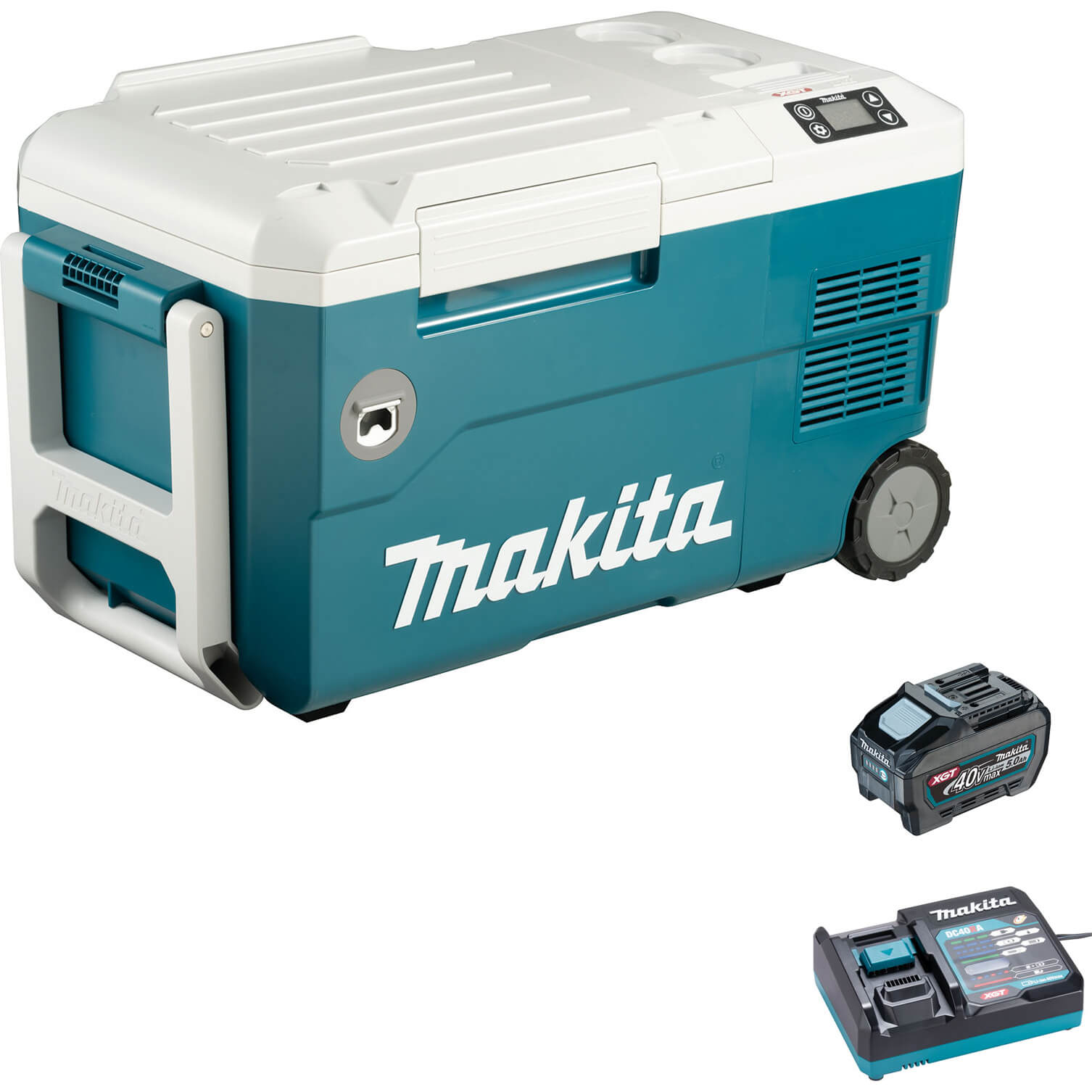 Makita CW001G 40v Max XGT Cordless Drinks Cooler and Warmer Box 1 x 5ah Li-ion Charger