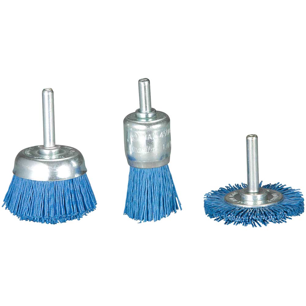 Photo of Makita 3 Piece Nylon Brush Set Fine