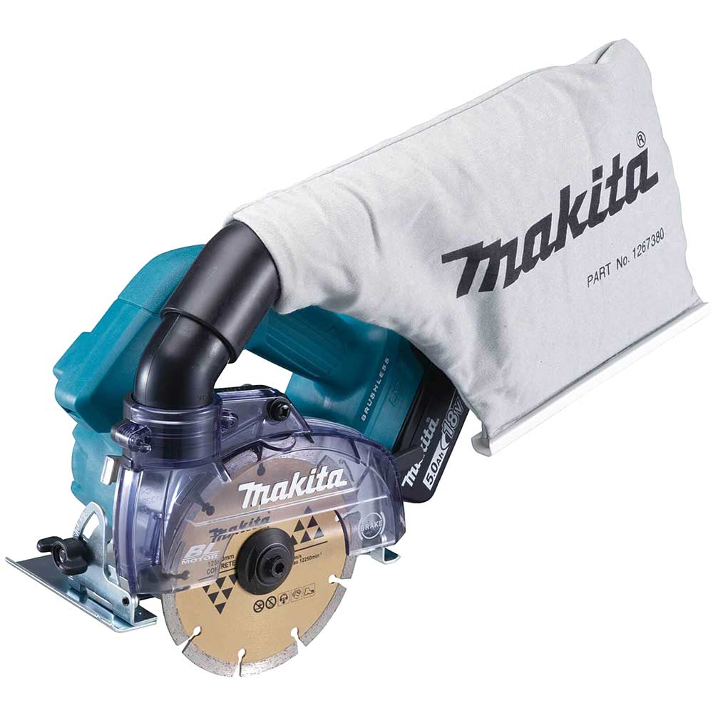 Photo of Makita Dcc500 18v Lxt Cordless Brushless Disc Cutter 125mm 2 X 5ah Li-ion Charger Case