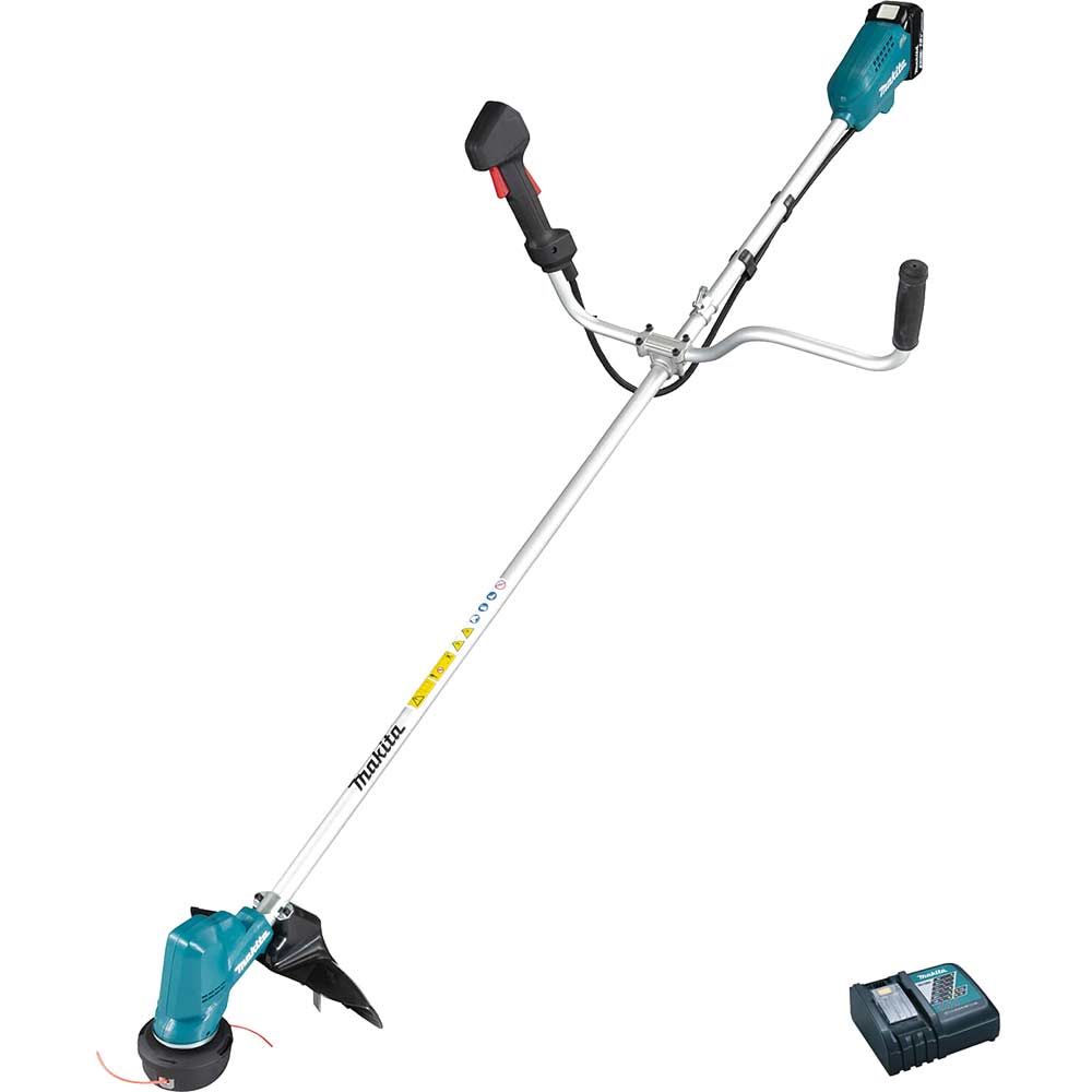 Image of Makita DUR190U 18v LXT Cordless Brushless Brush Cutter 300mm 1 x 5ah Li-ion Charger