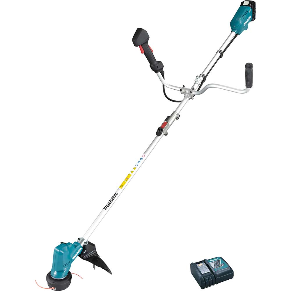 Image of Makita DUR191U 18v LXT Cordless Brushless Brush Cutter 300mm 1 x 5ah Li-ion Charger