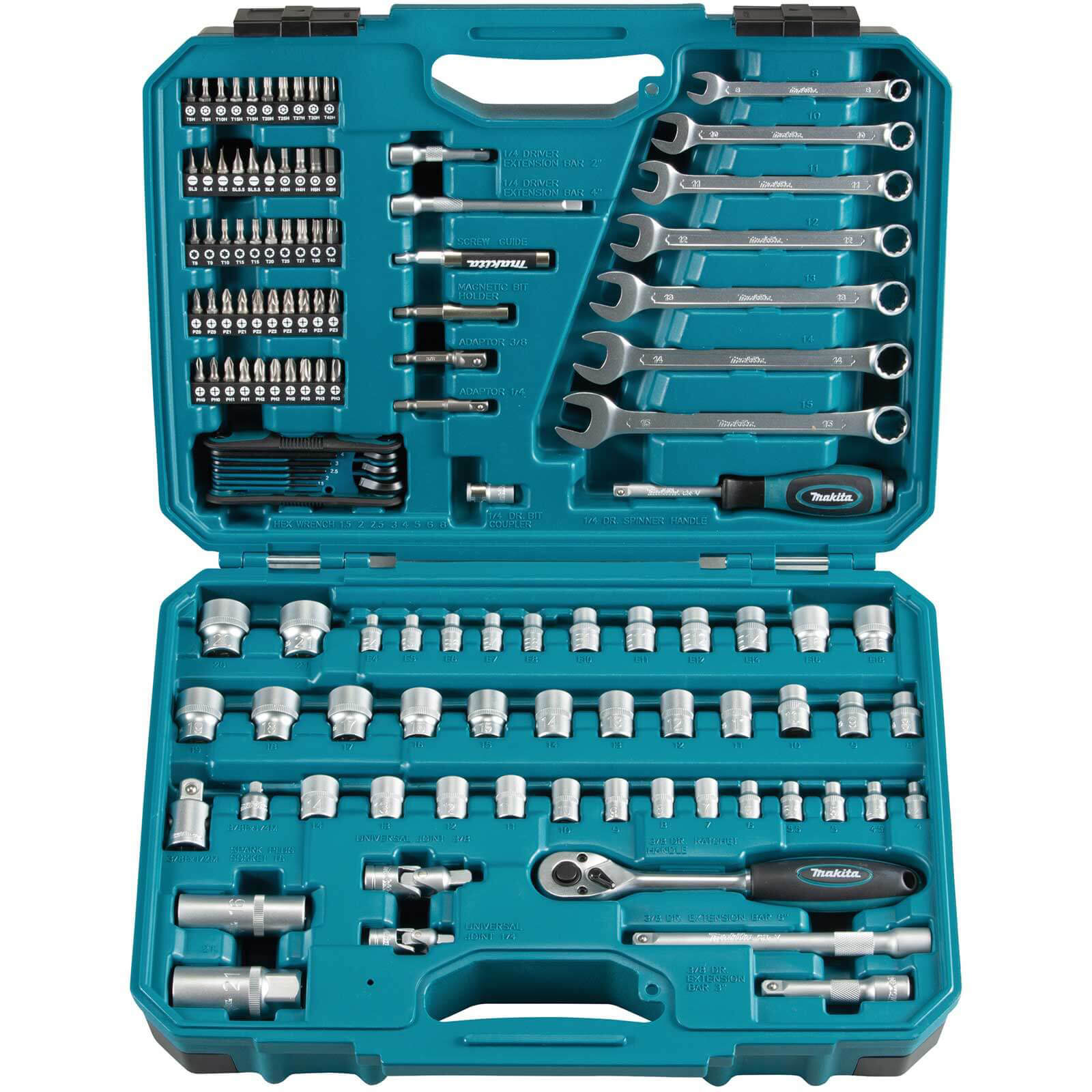 Makita 120 Piece Socket and Spanner Maintenance Tool Set
