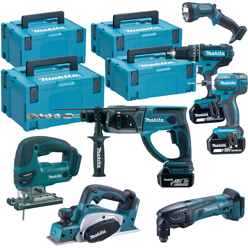 Makita 18v Cordless LXT 7 Piece Power Tool Kit Power Tool Kits