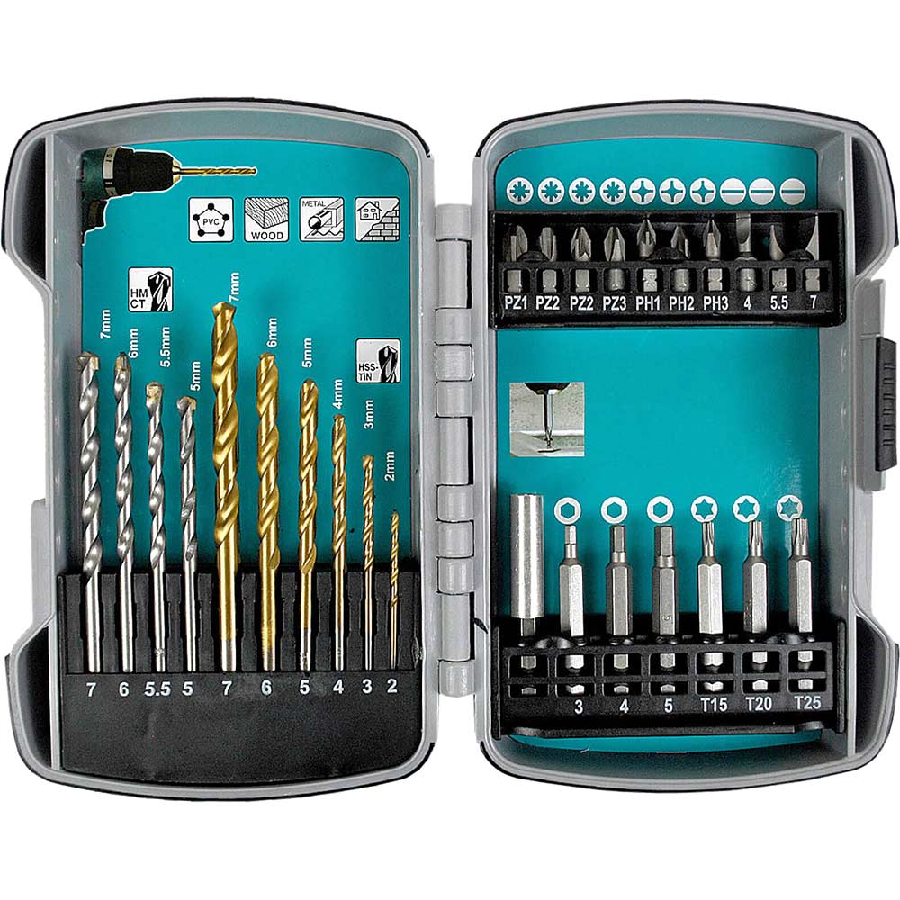 Makita 27 Piece Drill and Screwdriver Bit Set Drill Bit Sets