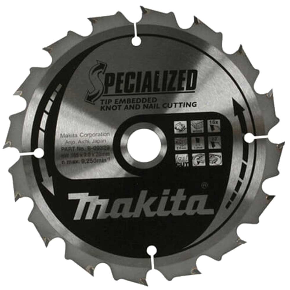 Photo of Makita Specialized Knot And Nail Cutting Saw Blade 185mm 40t 15.8mm