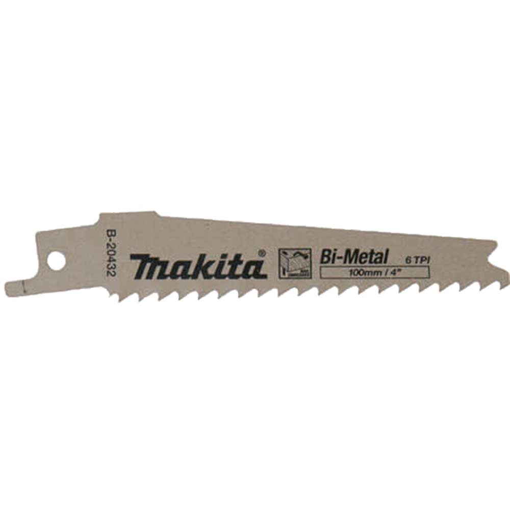 Photo of Makita Bi-metal Reciprocating Wood Cutting Blades 100mm Pack Of 5