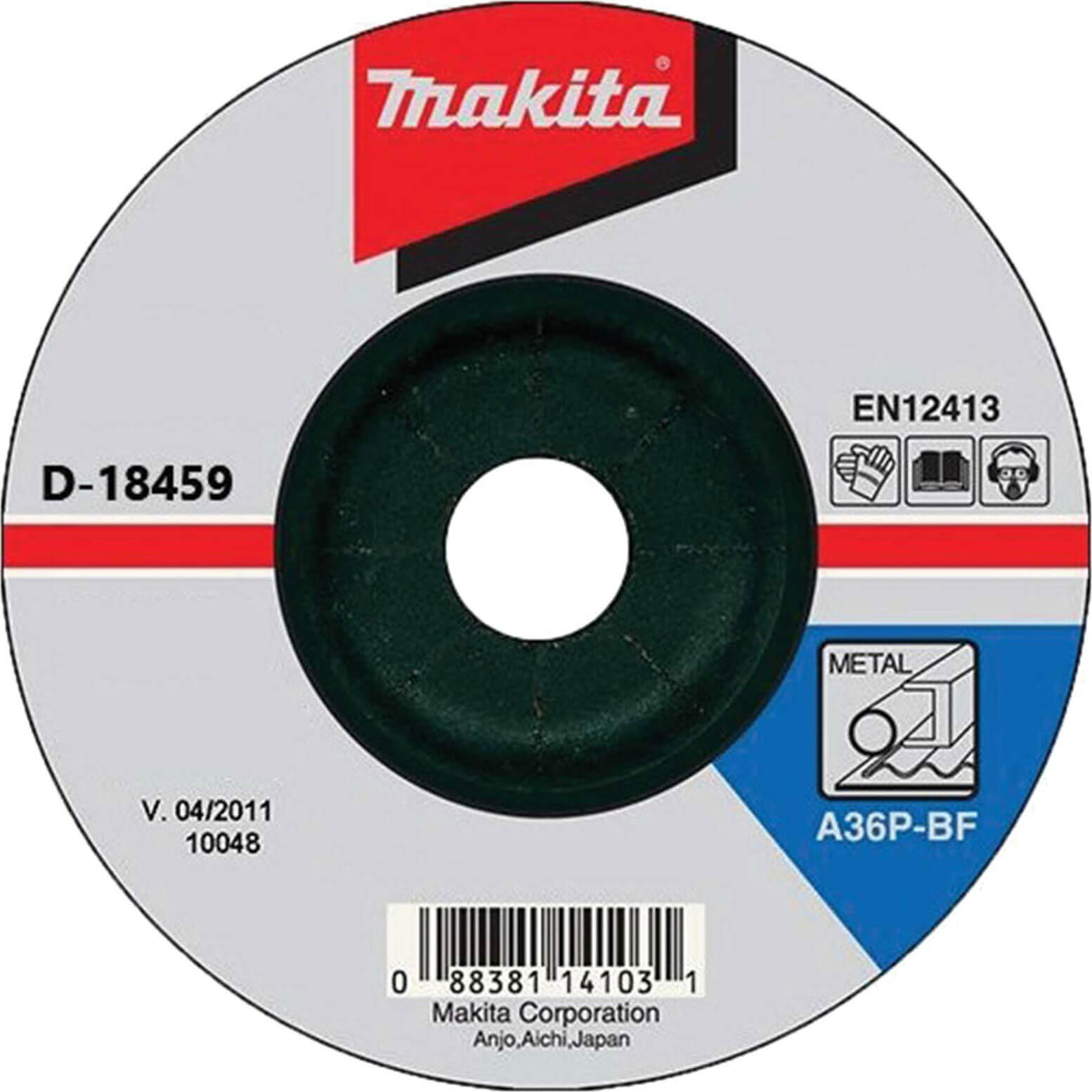 Photo of Makita A24 Metal Depressed Grinding Disc 180mm