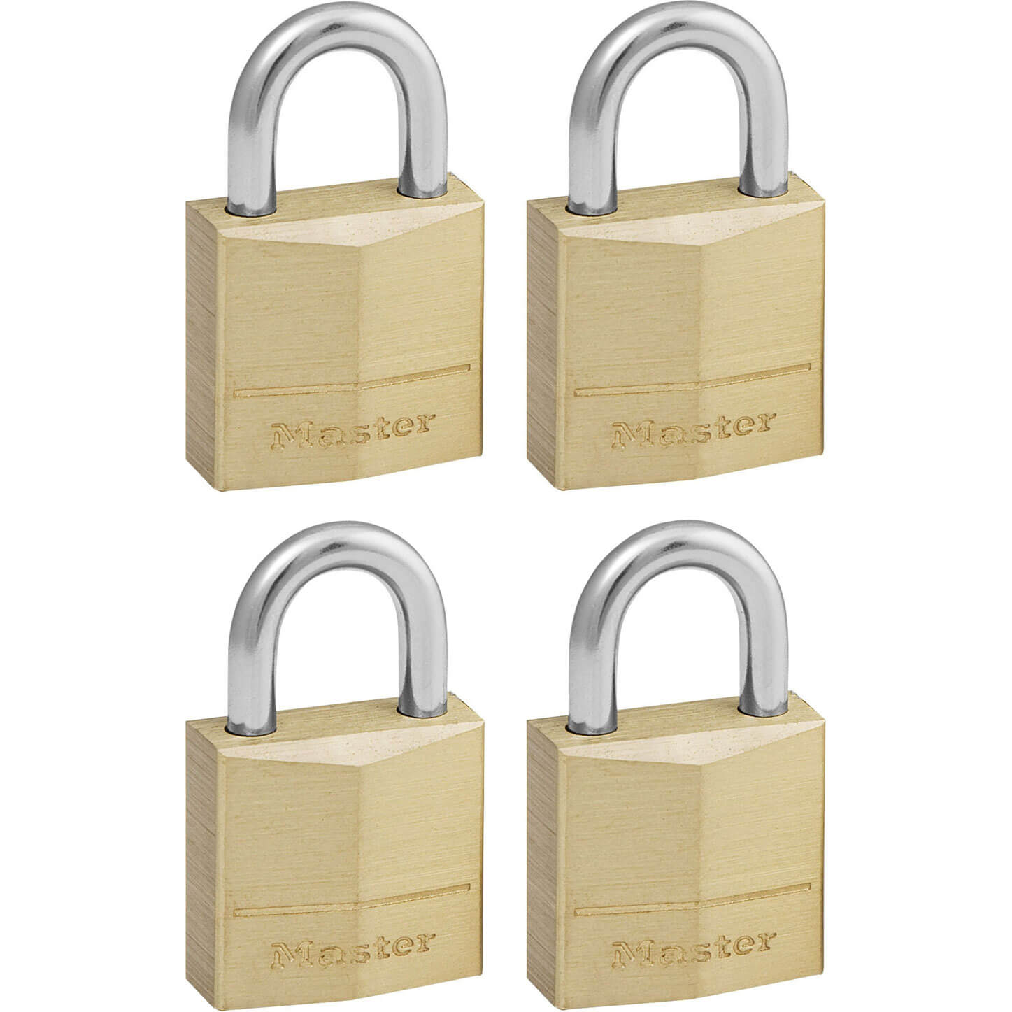 Click to view product details and reviews for Masterlock Solid Brass Padlock Pack Of 4 Keyed Alike 20mm Standard.