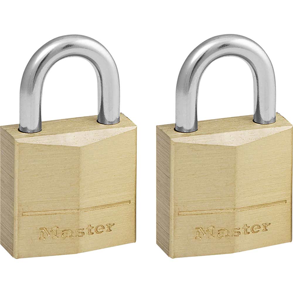 Photo of Masterlock Solid Brass Padlock Pack Of 2 Keyed Alike 20mm Standard
