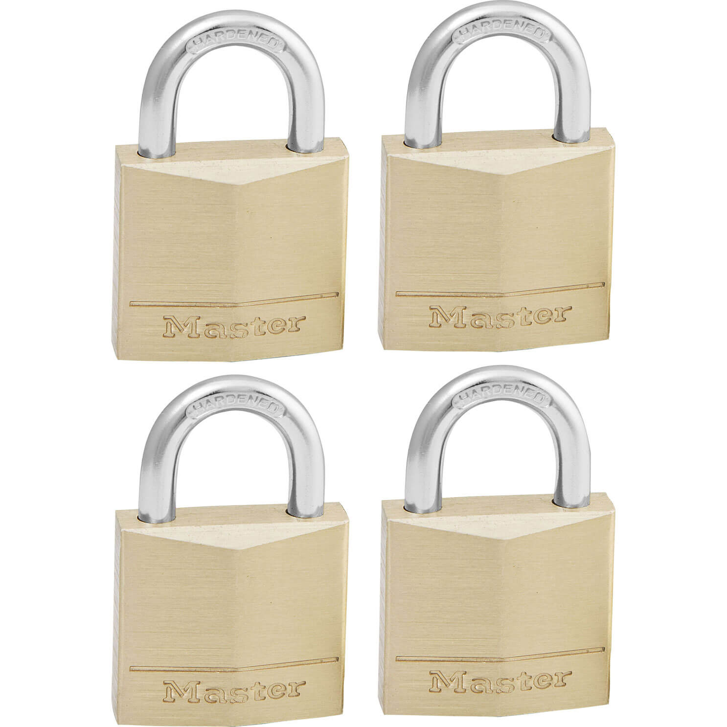 Click to view product details and reviews for Masterlock Solid Brass Padlock Pack Of 4 Keyed Alike 30mm Standard.