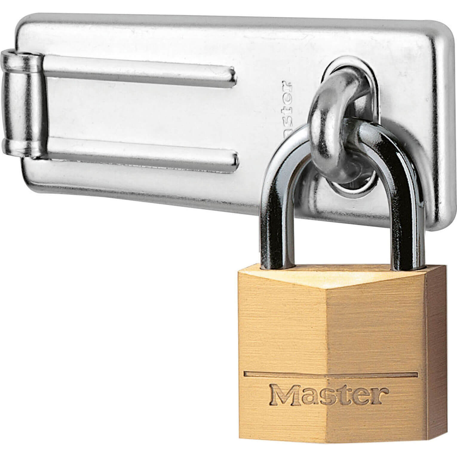 Click to view product details and reviews for Masterlock Solid Brass Padlock And Steel Hasp 40mm Standard.