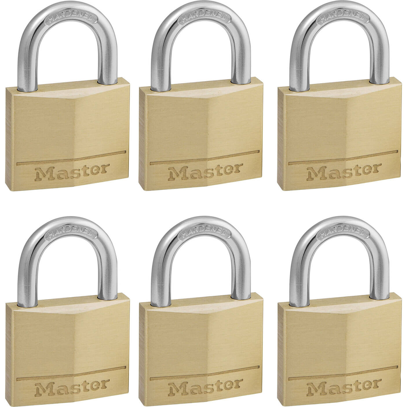 Click to view product details and reviews for Masterlock Solid Brass Padlock Pack Of 6 Keyed Alike 40mm Standard.
