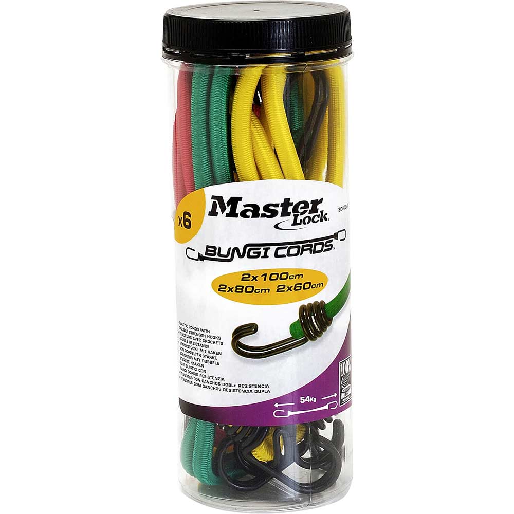 Image of Masterlock 6 Piece Assorted Bungee Cord