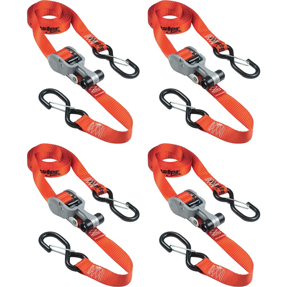Photo of Masterlock Ratchet Tiedown Snap Hook Straps Pack Of 4