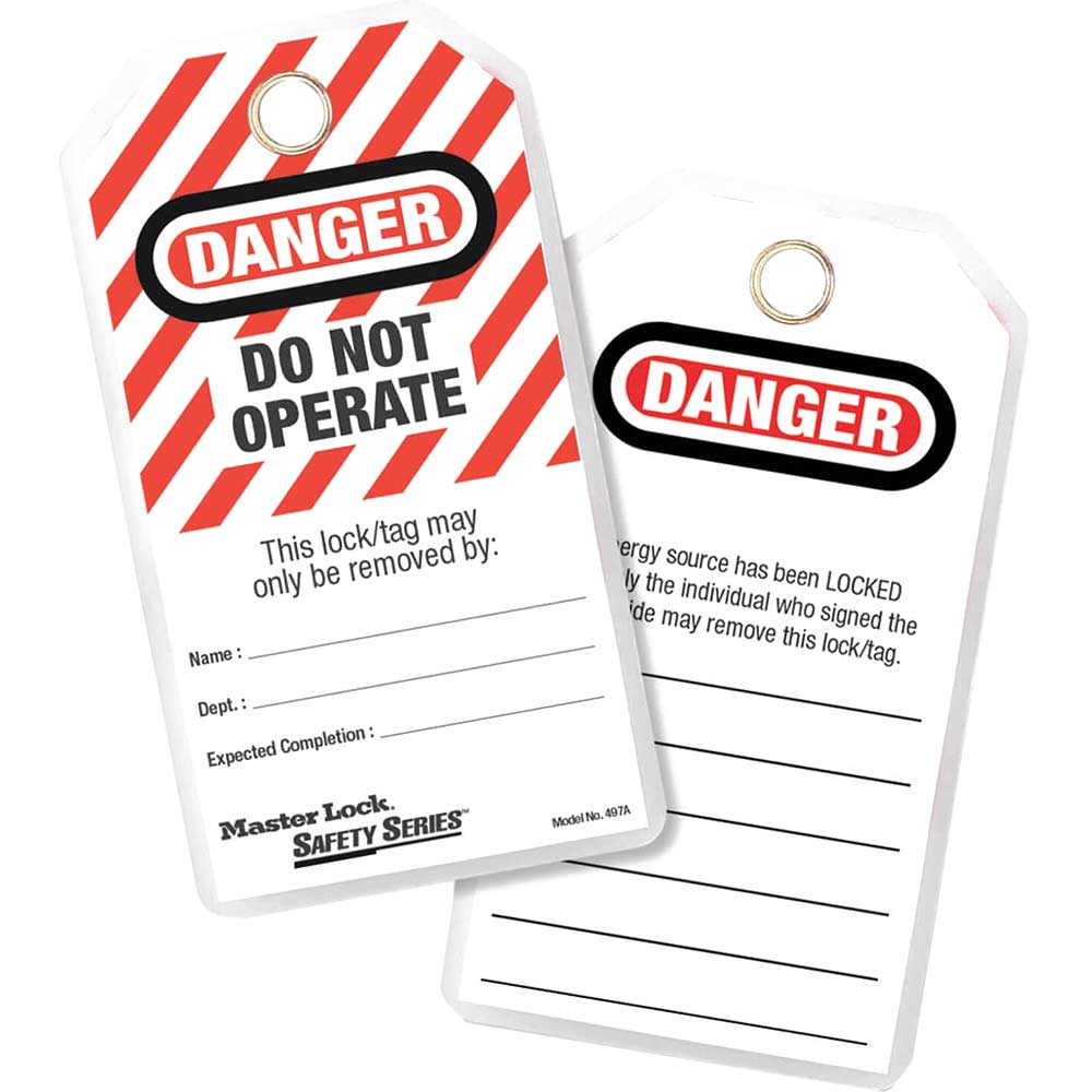 Photo of Master Lock Lockout Tags - Danger Do Not Operate