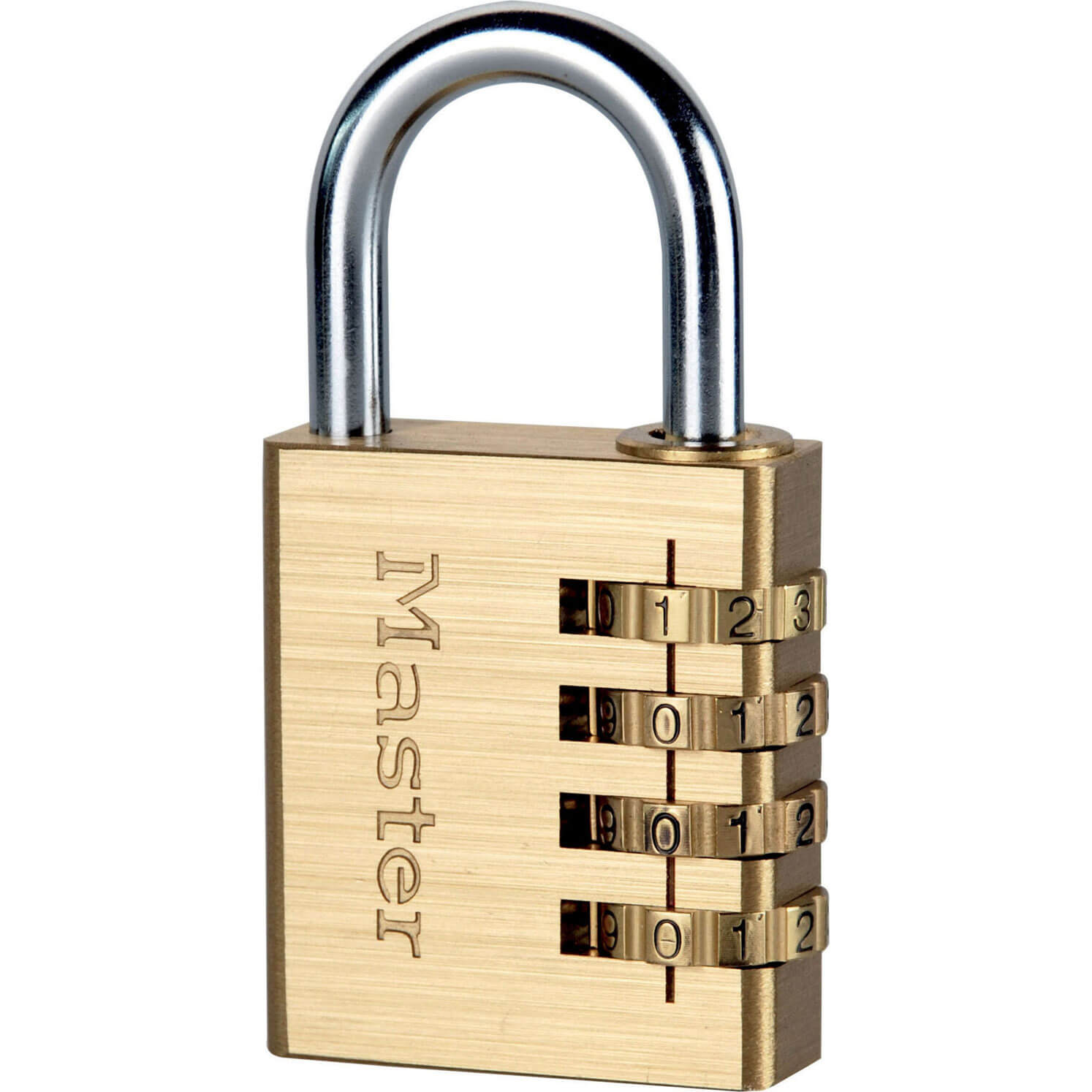 Click to view product details and reviews for Masterlock Brass Finish Combination Padlock 40mm Standard.