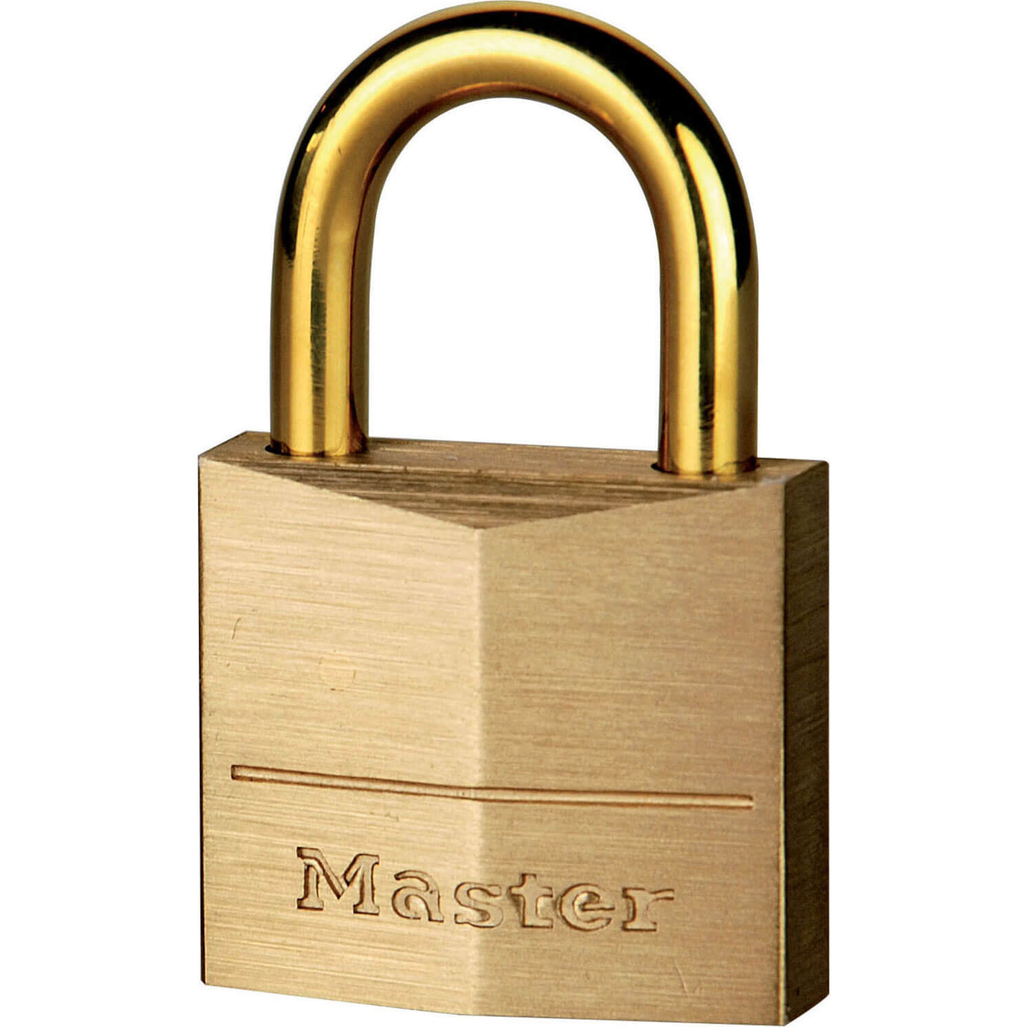 Click to view product details and reviews for Masterlock Solid Brass Padlock Brass Plated Shackle 35mm Standard.