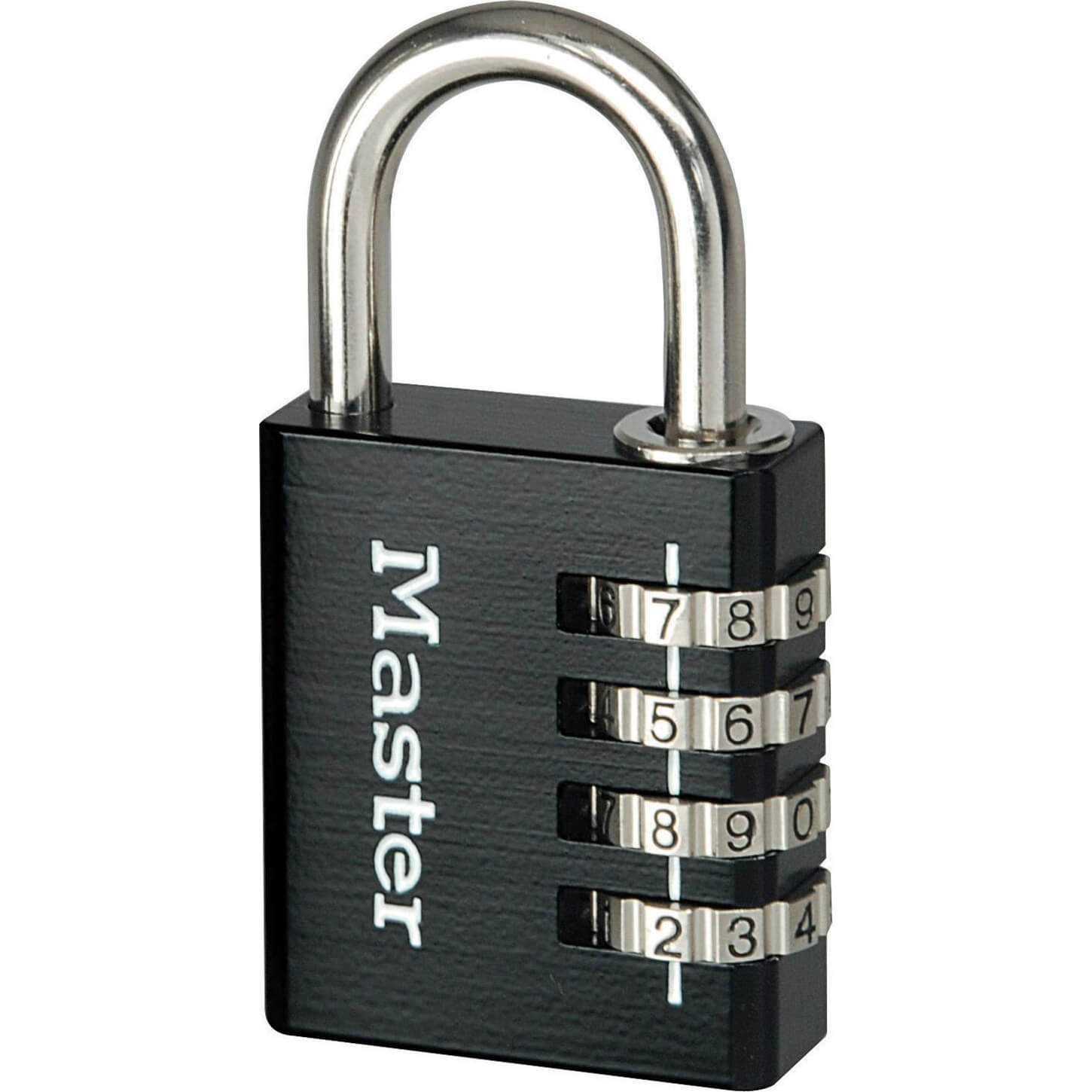 Click to view product details and reviews for Masterlock Aluminium Combination Padlock 40mm Black Standard.