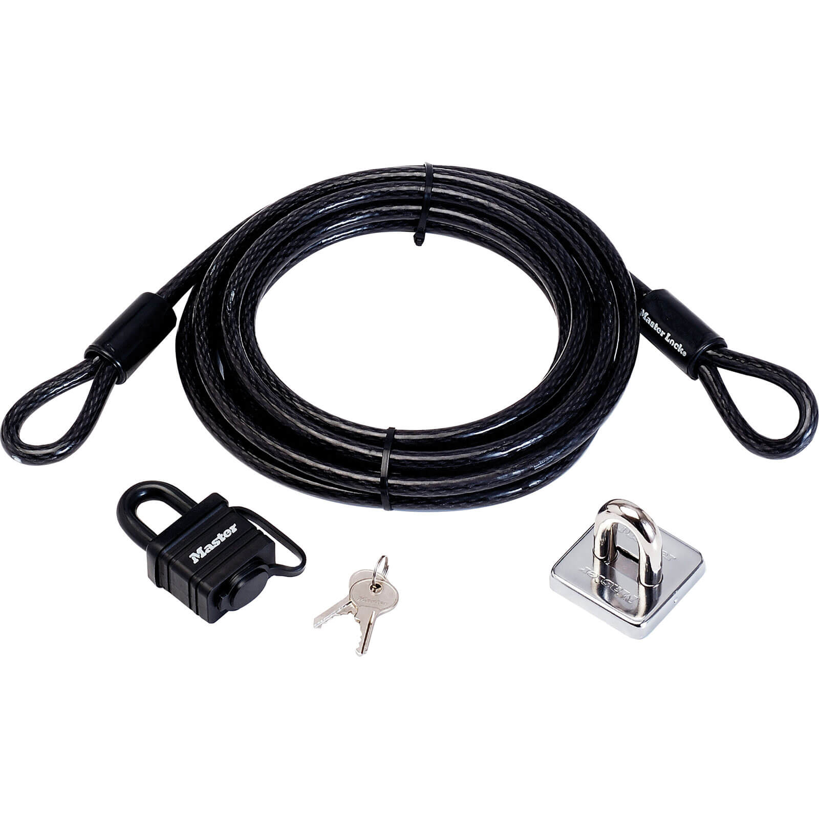 Masterlock Cable Lock And Anchor Garden Security Kit