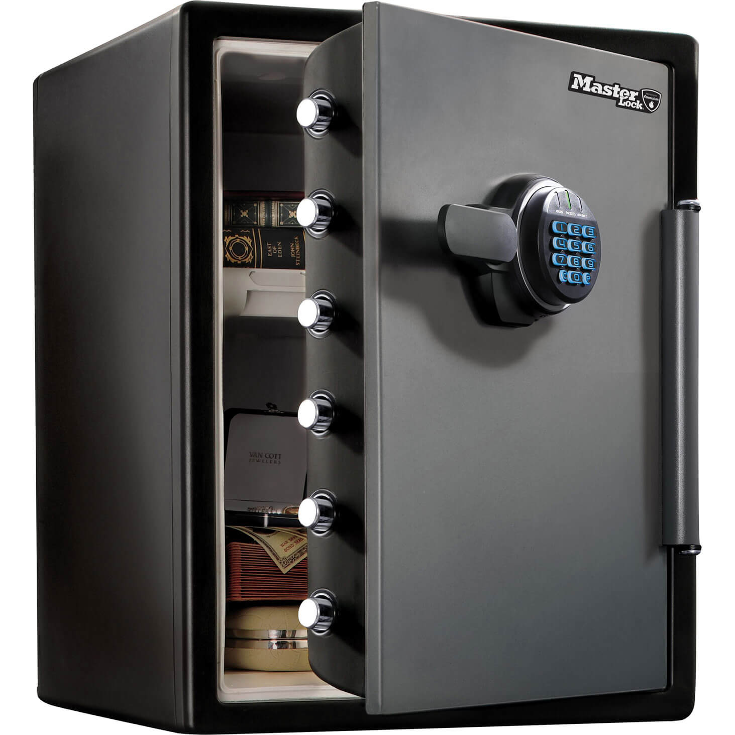Click to view product details and reviews for Master Lock Digital Fire And Water Safe.