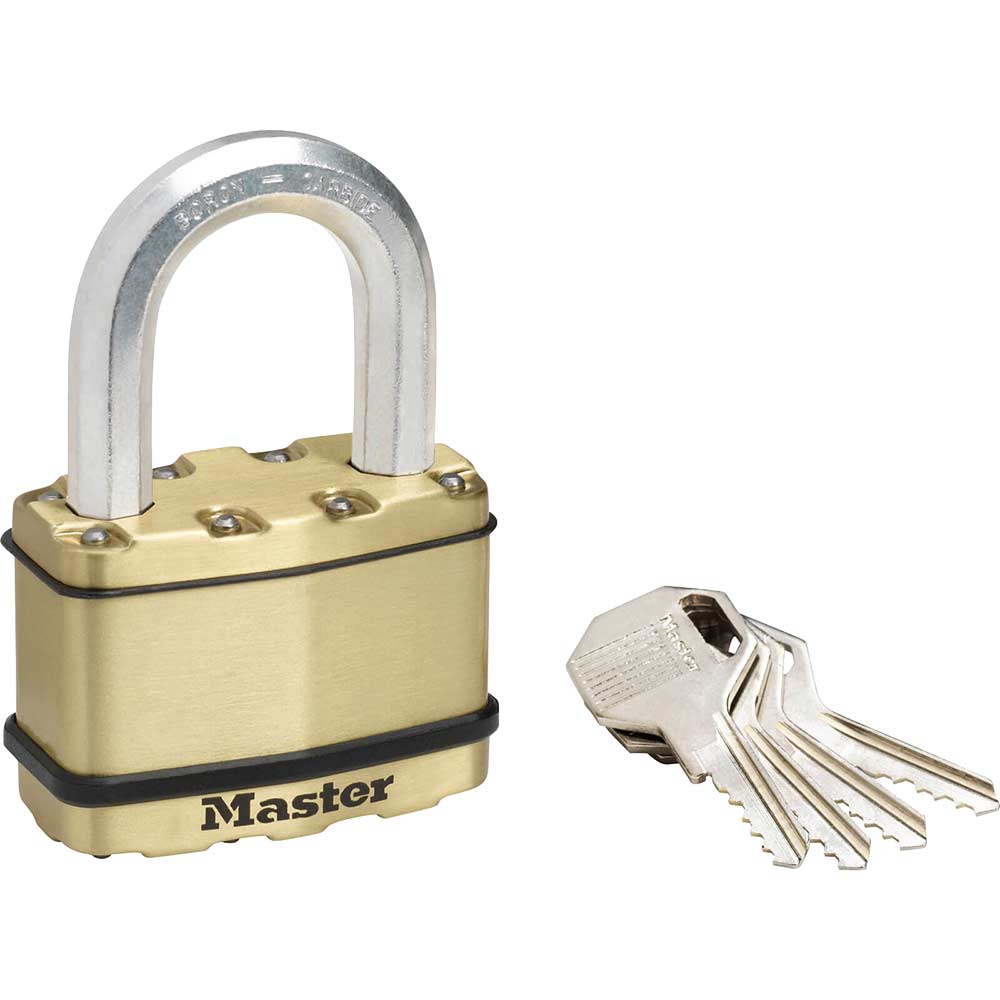 Photo of Masterlock Excell Brass Finish Padlock 64mm Standard
