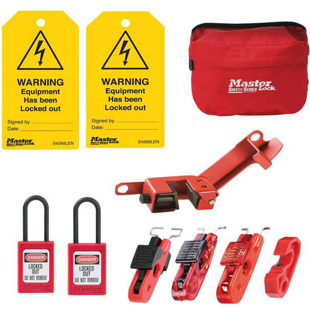 Photo of Masterlock 10 Piece Electrical Lockout And Tagout Kit