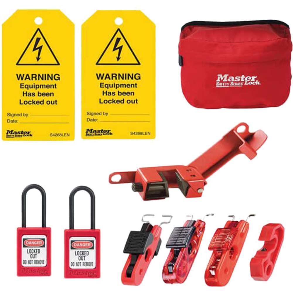 Photo of Masterlock 10 Piece Electrical Lockout And Tagout Kit