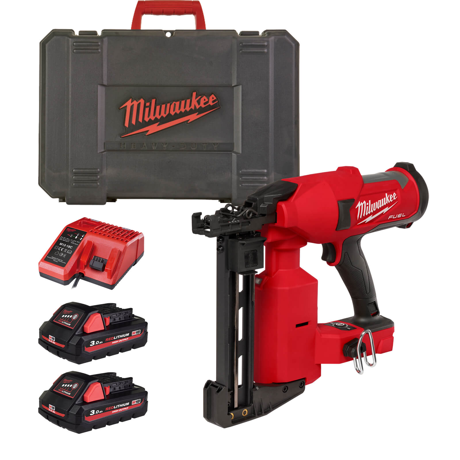 Milwaukee M18 FFUS Fuel 18v Cordless Brushless Fencing Utility Stapler 2 x 3ah Li-ion Charger Case