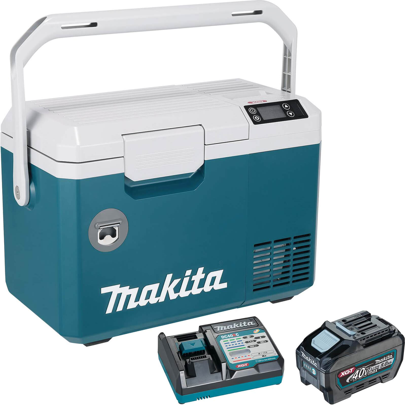 Image of Makita CW003G 40v Max XGT Cordless Drinks Cooler and Warmer Box 1 x 5ah Li-ion Charger