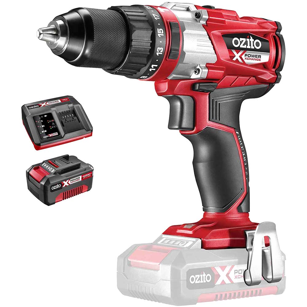 Image of Ozito PXBHS 18v Cordless Brushless Combi Drill 1 x 4ah Li-ion Charger No Case