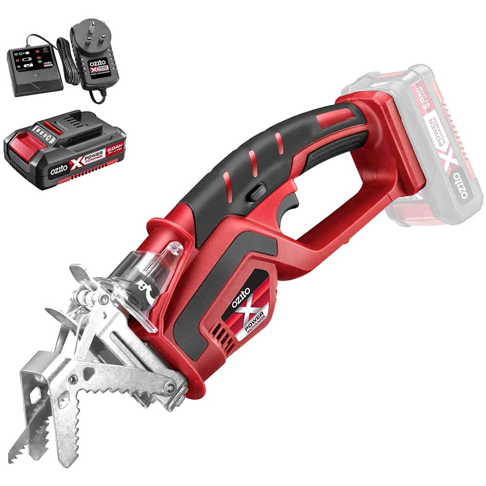 Image of Ozito PXCPRS 18v Cordless Garden Pruning Saw 1 x 2ah Li-ion Charger