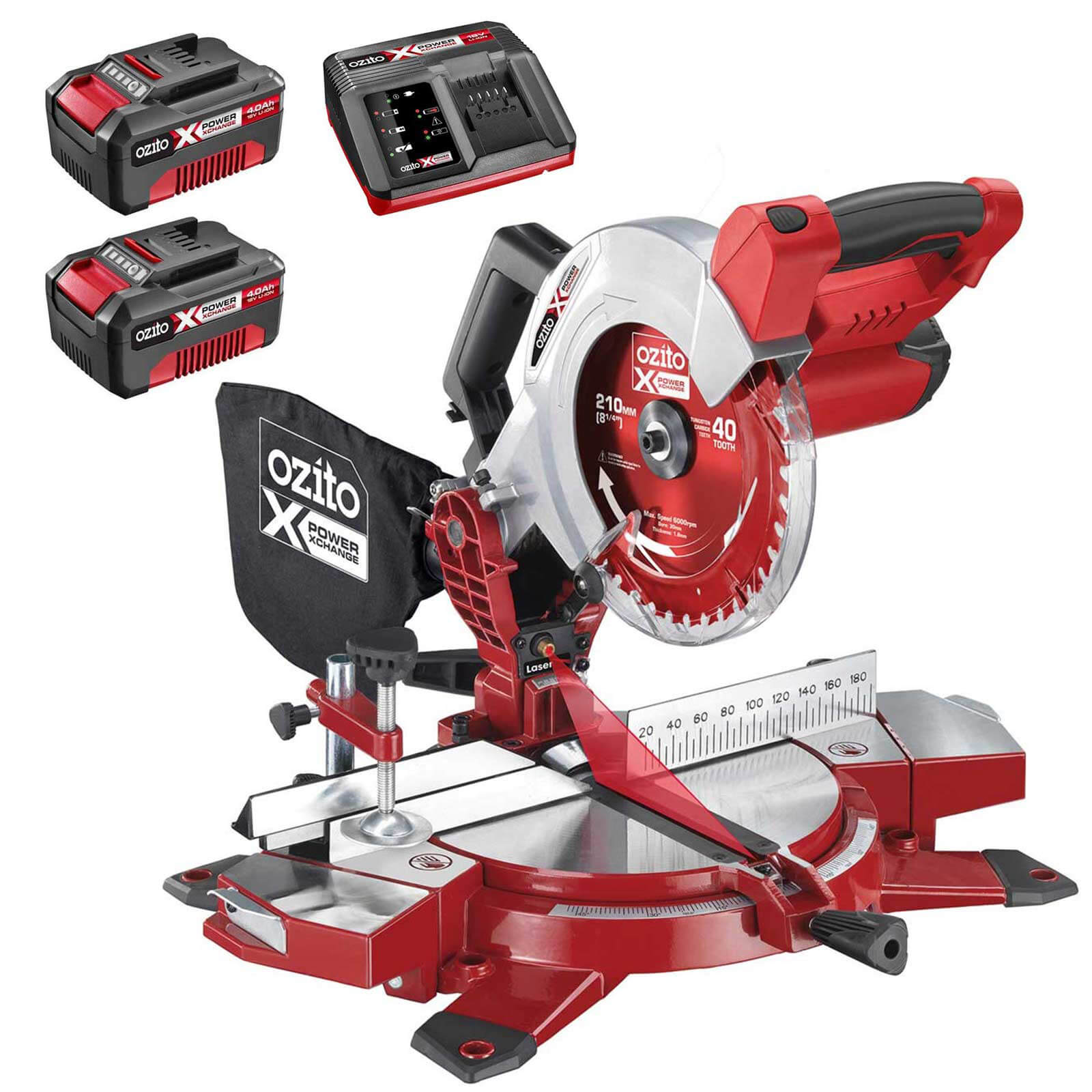 Click to view product details and reviews for Ozito Pxcmss 18v Cordless Compound Mitre Saw 210mm 2 X 4ah Li Ion Charger No Case.