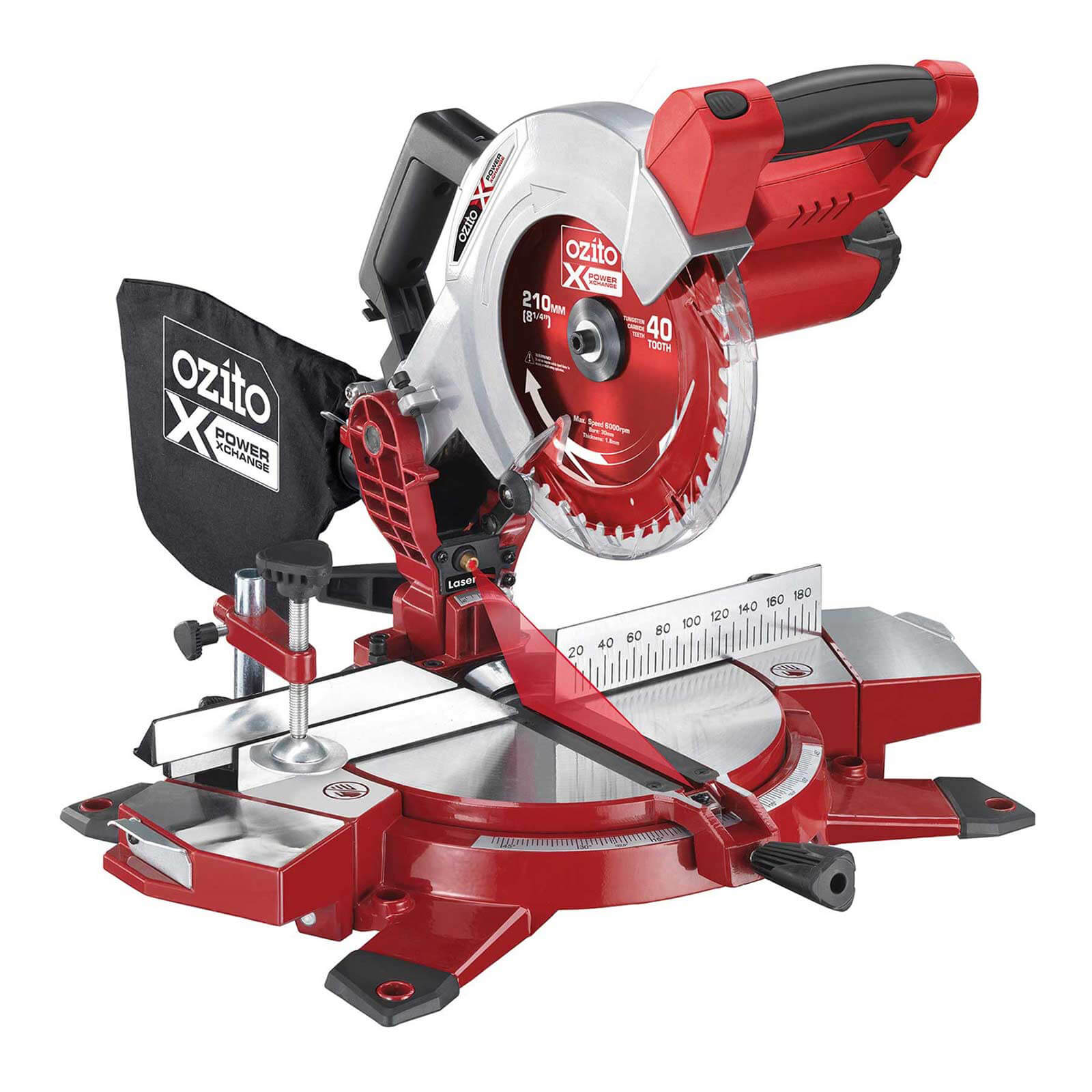 Image of Ozito PXCMSS 18v Cordless Compound Mitre Saw 210mm No Batteries No Charger No Case