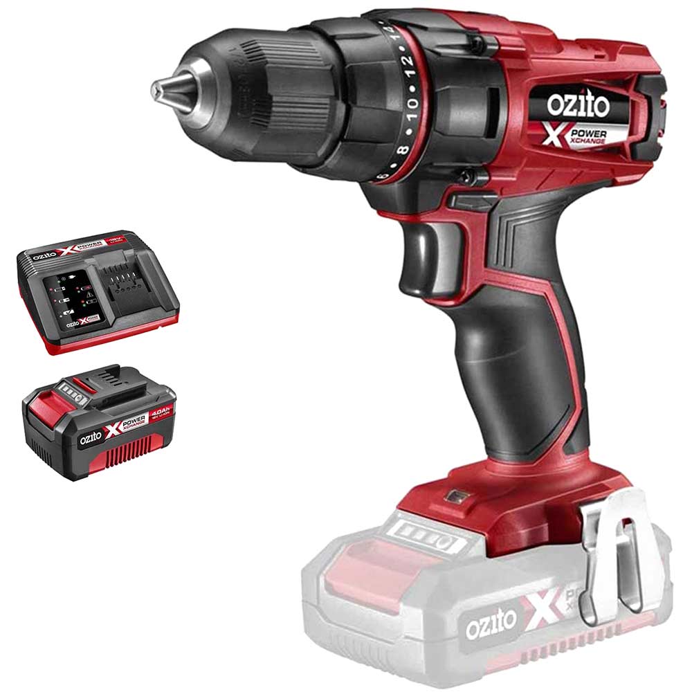 Image of Ozito PXDD 18v Cordless Drill Driver 1 x 4ah Li-ion Charger No Case