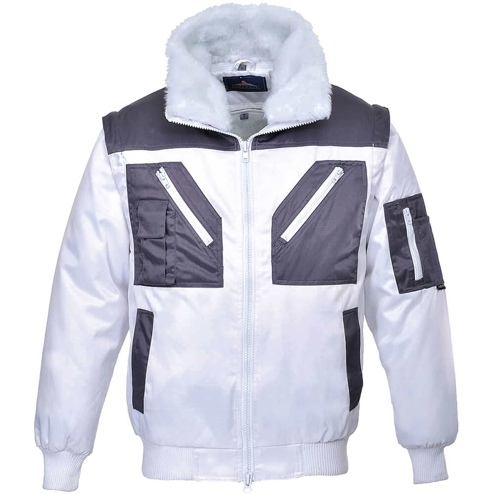 Photo of Portwest Pj20 Pilot Jacket 2 Tone White Xl