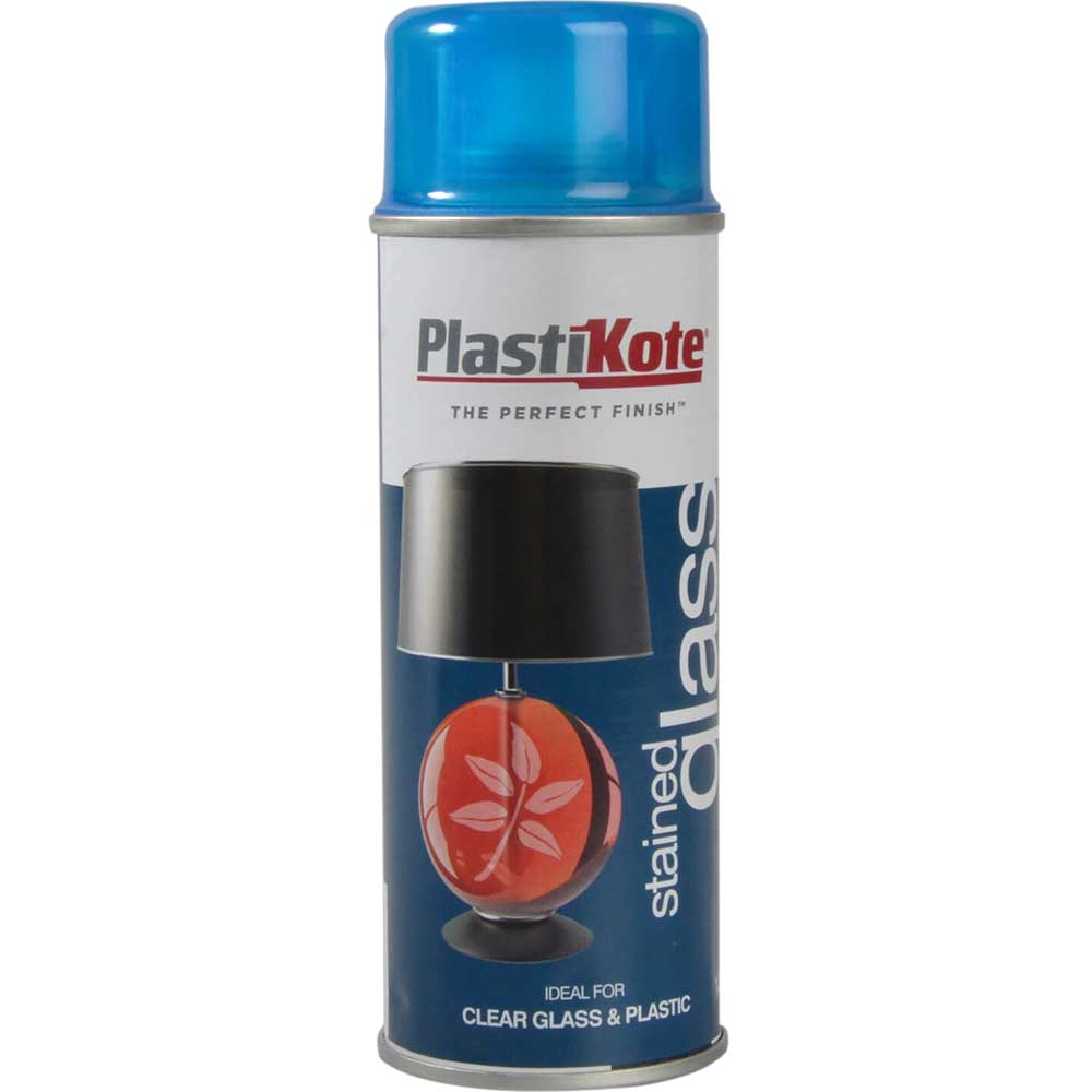 Photo of Plastikote Stained Glass Aerosol Spray Paint Blue 200ml