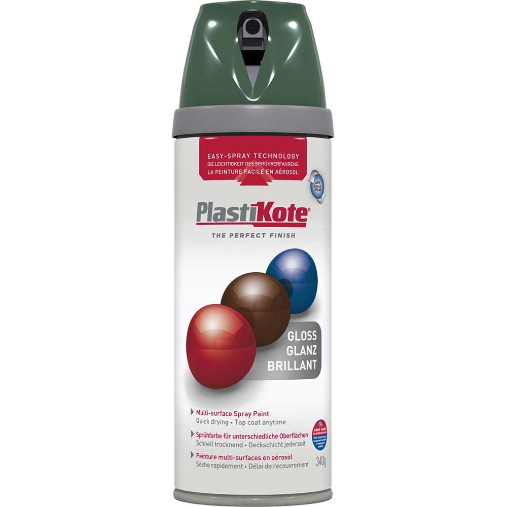 Photo of Plastikote Premium Gloss Aerosol Spray Paint Luscious Green 400ml