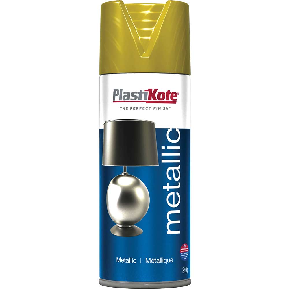 Image of Plastikote Metallic Aerosol Spray Paint Brass 400ml