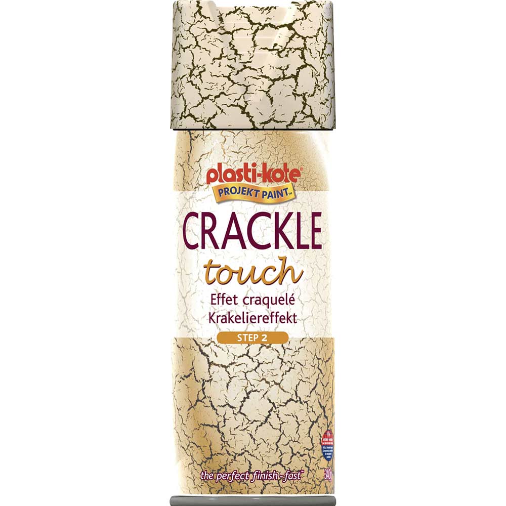 Image of Plastikote Crackle Touch Aerosol Spray Paint Brown 400ml