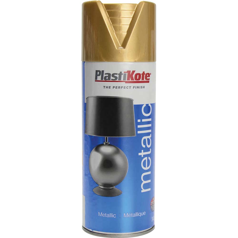Photo of Plastikote Metallic Aerosol Spray Paint Gold 400ml