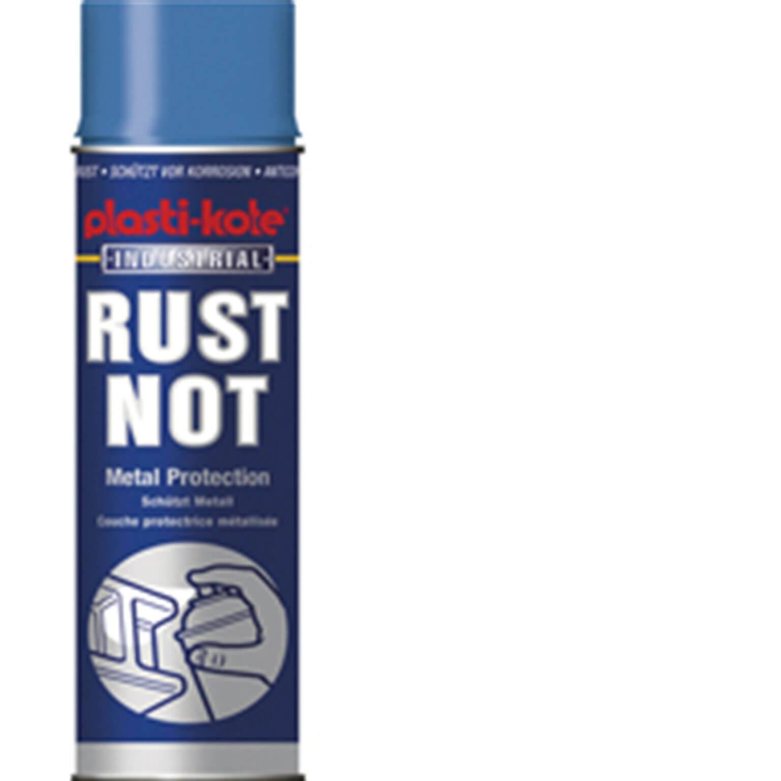 Image of Plastikote Rust Not Aerosol Spray Paint White 500ml