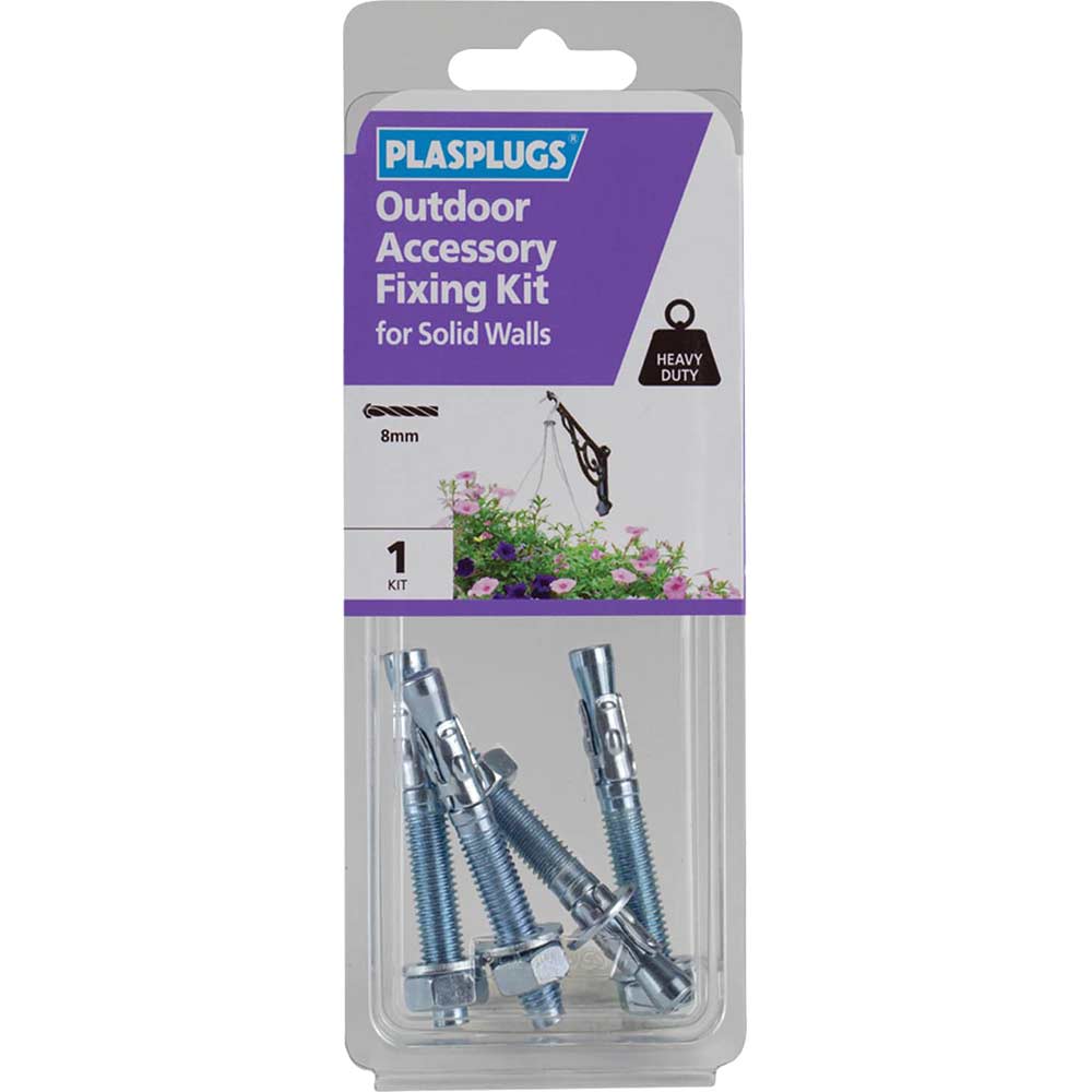 Photo of Plasplugs Outdoor Accessory Fixing Kit For Solid Walls