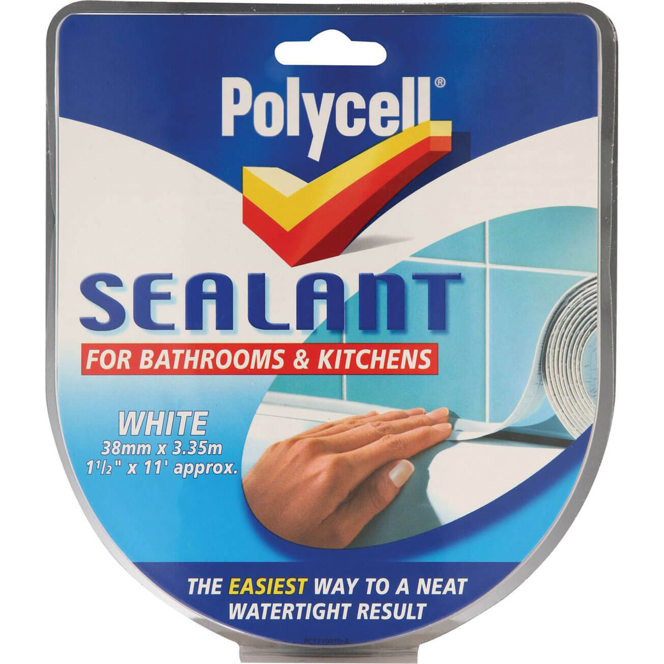 Image of Polycell White Sealant Strip for Bathroom and Kitchen 41mm