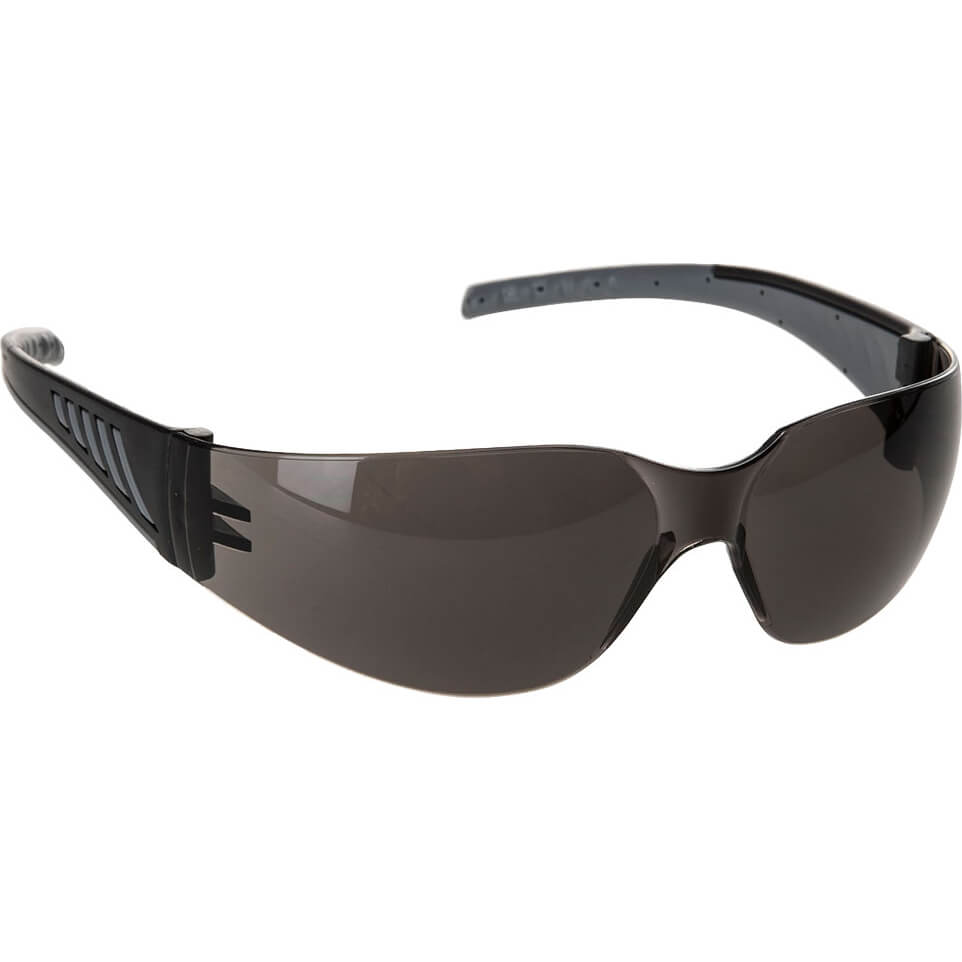 Image of Portwest Wrap Around Pro Safety Glasses Black Smoke